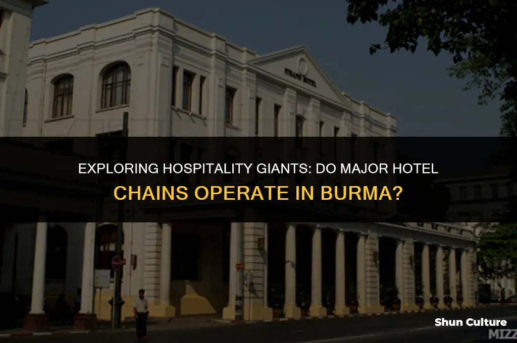 do big hotel chains operate in burma