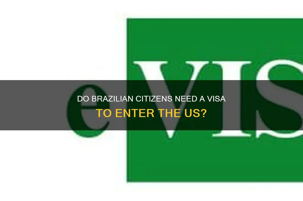 do brazil citizens need a visa to enter the us