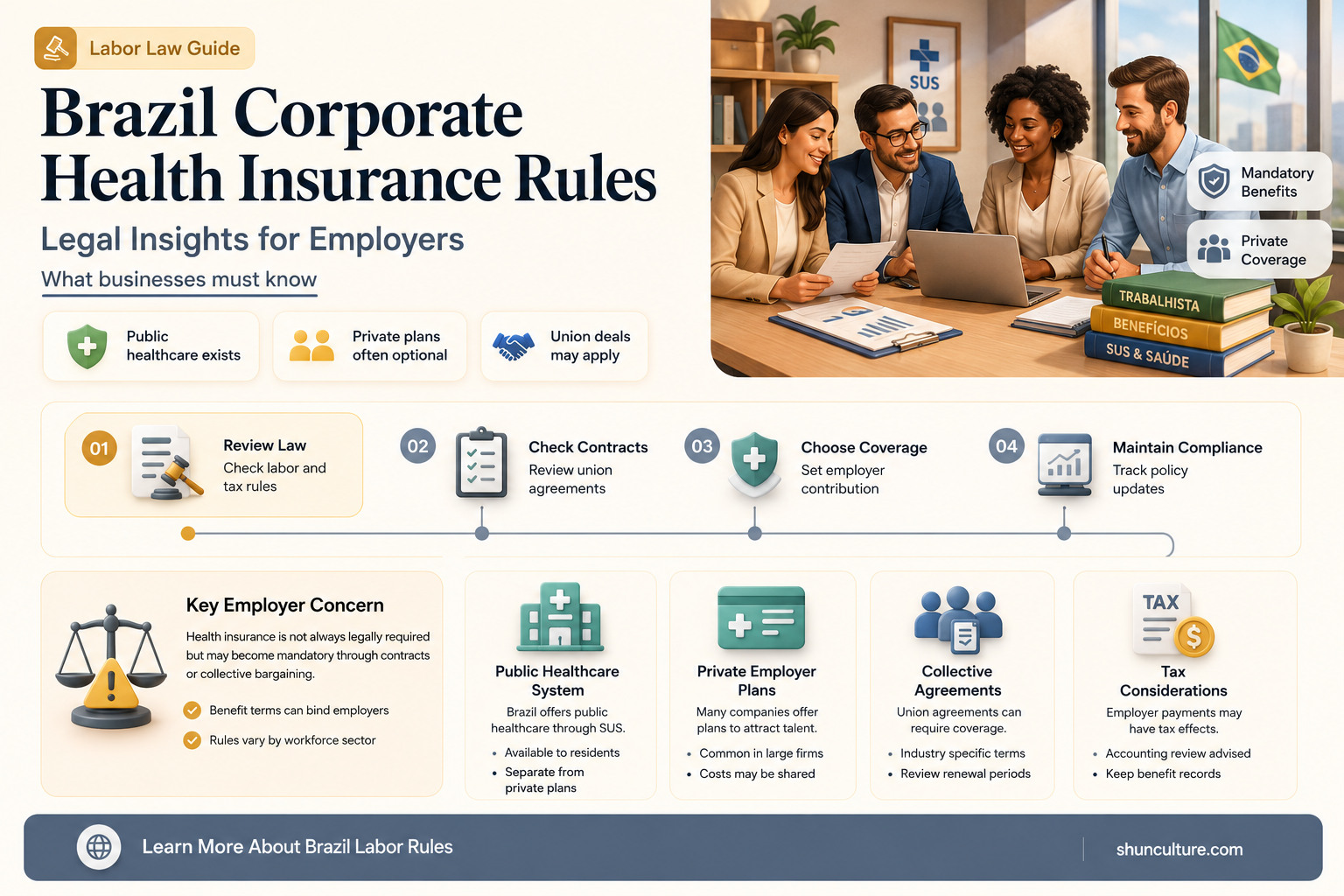 are corporations required to offer health insurance in brazil