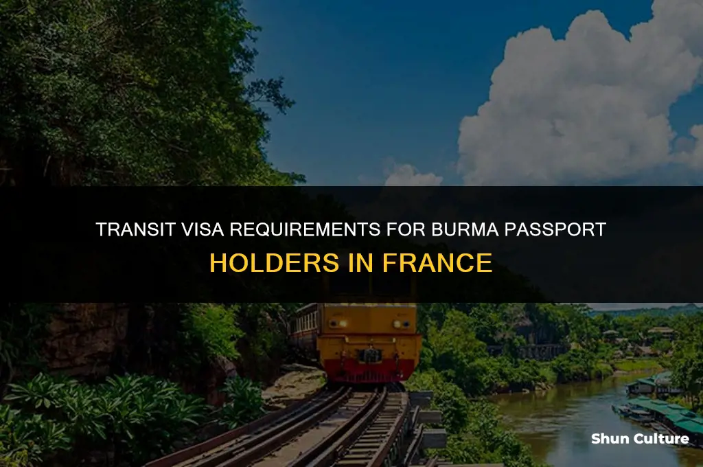 do burma passport.holder need visa to transit through france