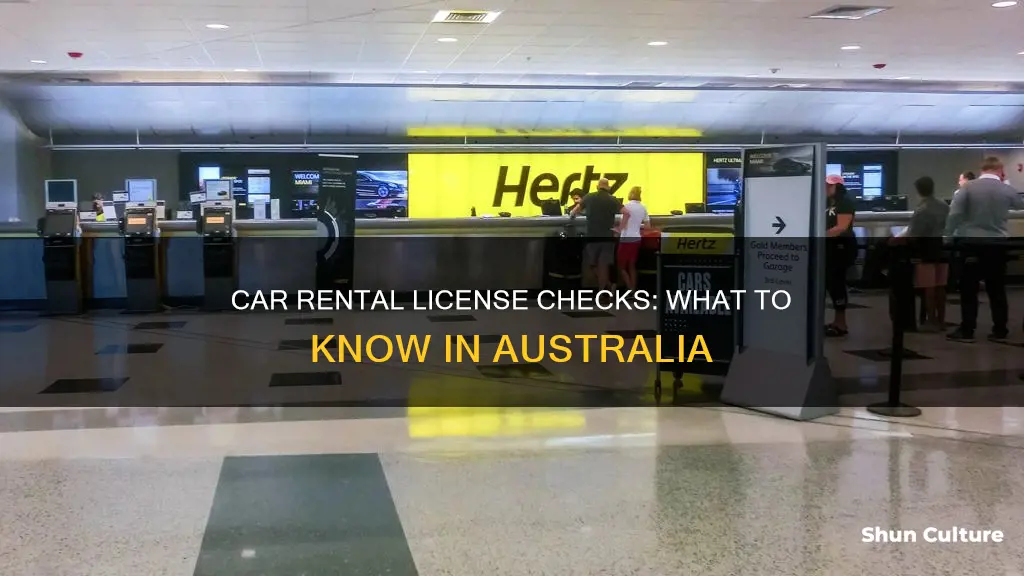 do car rental check your license australia
