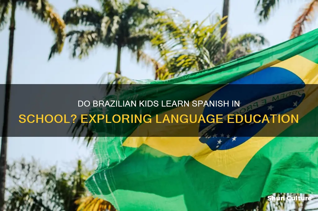 do children in brazil learn spanish in school