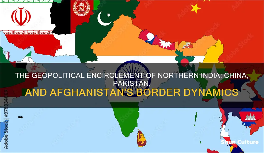 do china pakistan and afghanistan border northern india