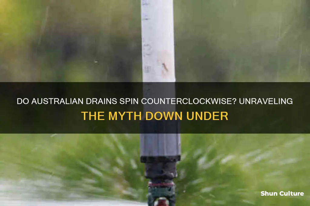 do drains go counterclockwise australia