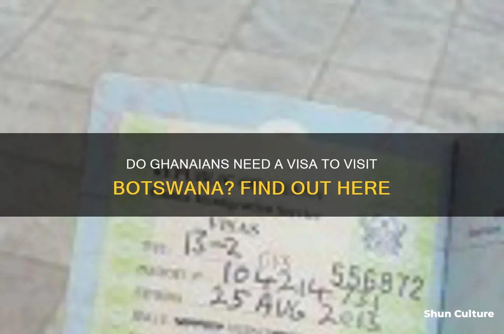do ghanaians need visa to botswana