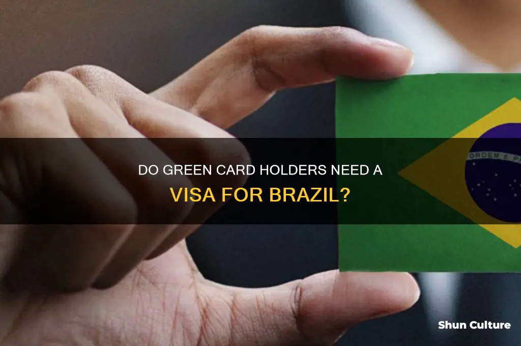 do green card holders need visa for brazil