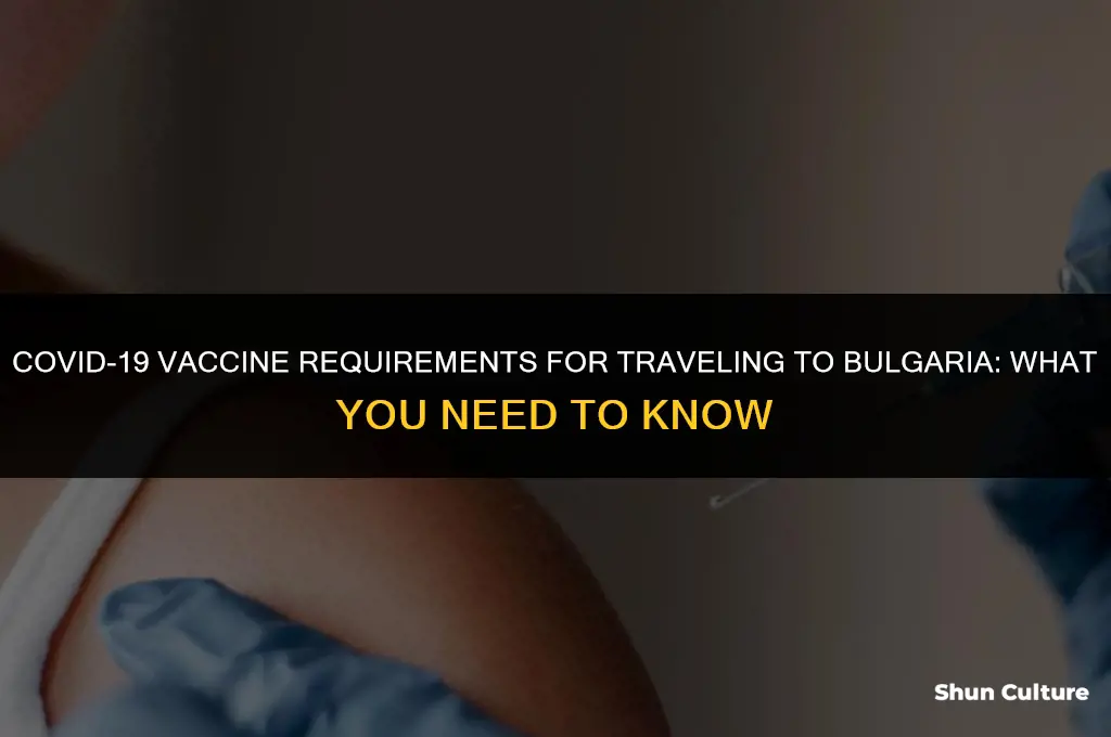do I need a covid vaccine to travel to bulgaria