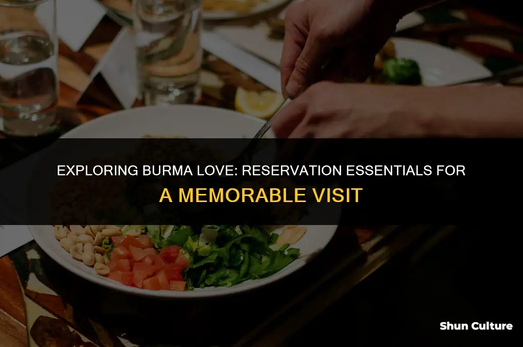 do I need reservations at burma love