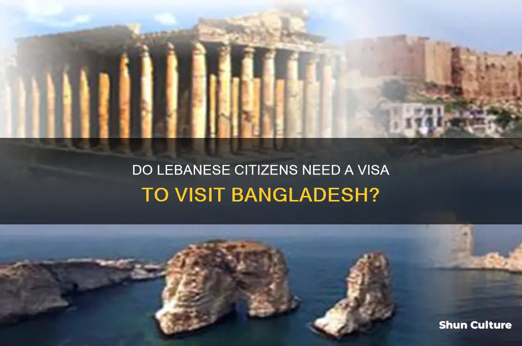 do lebanese need visa to bangladesh