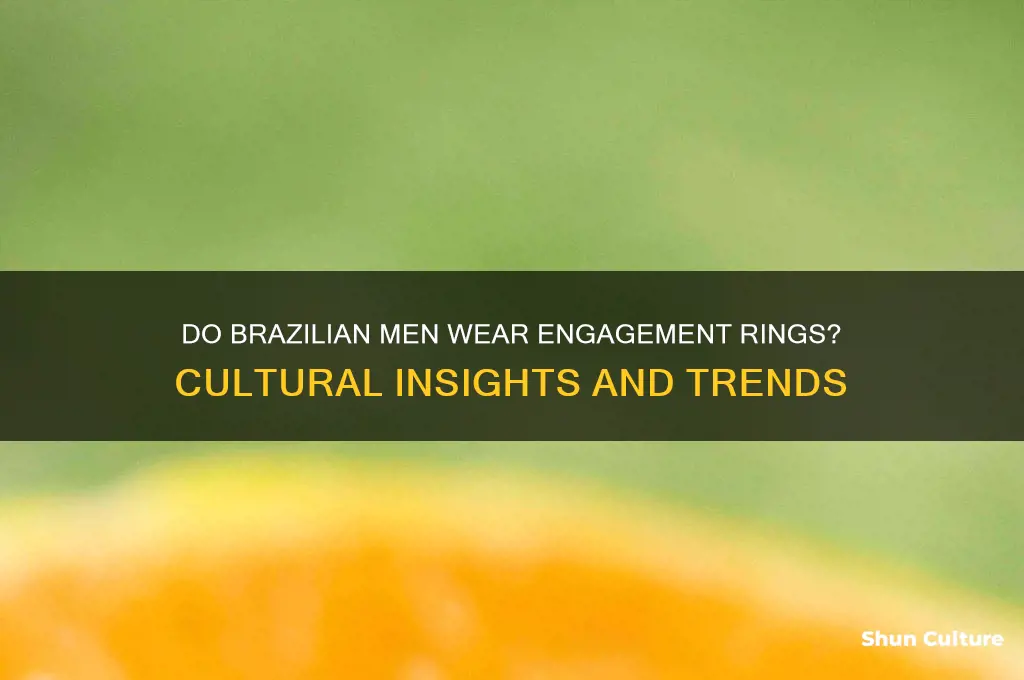 do men wear engagement rings in brazil