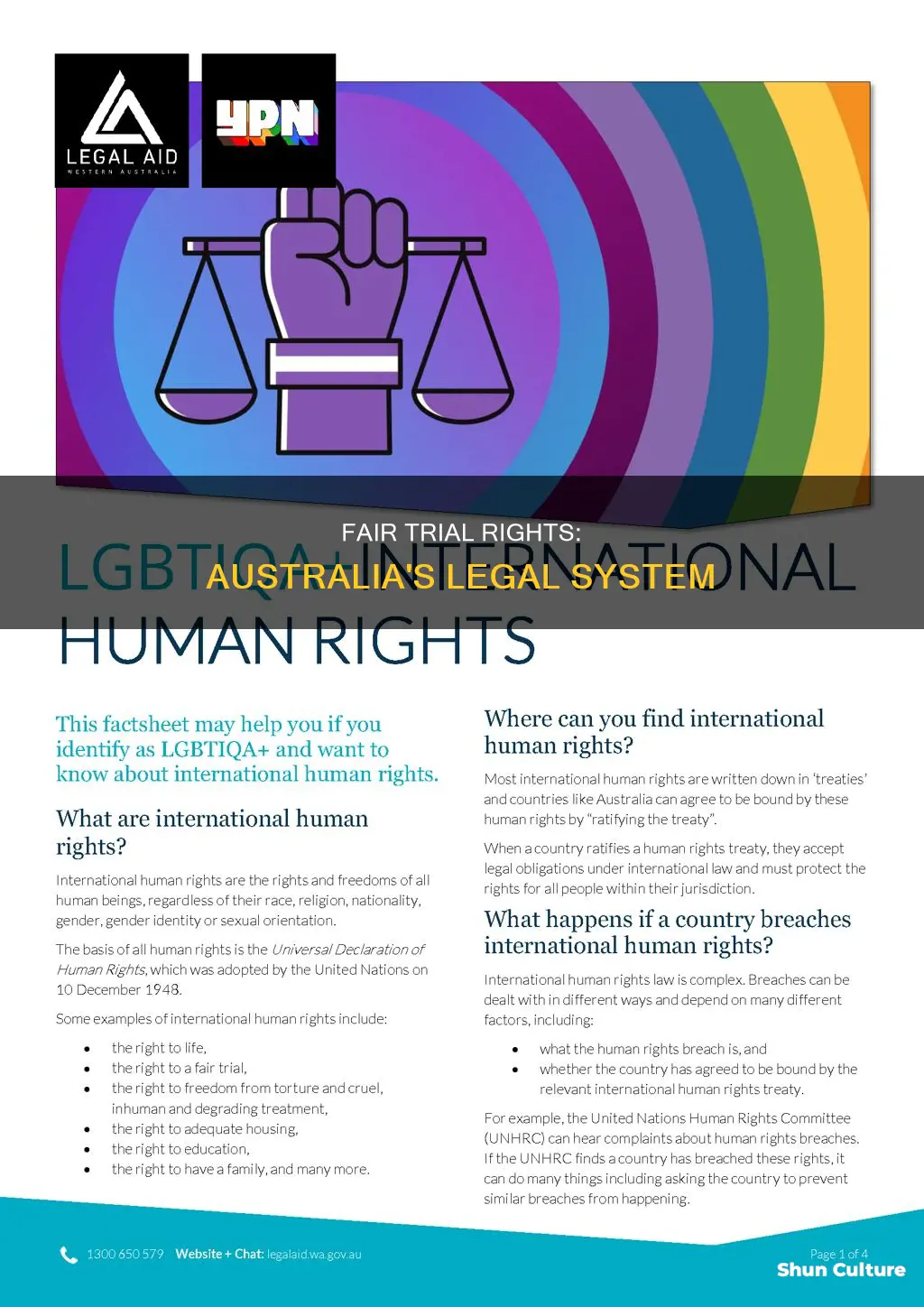 do people have right to a fair trial in australia