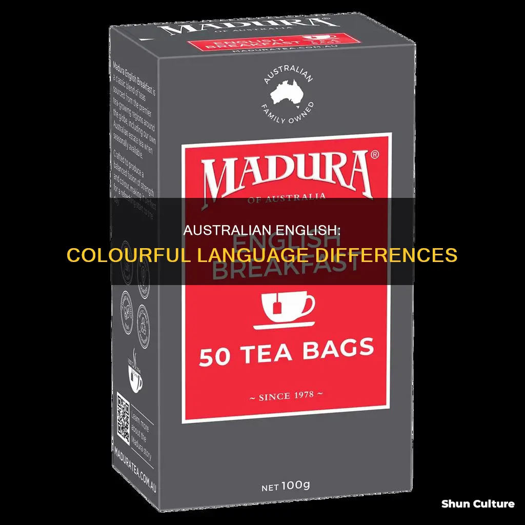do people say colour in australia