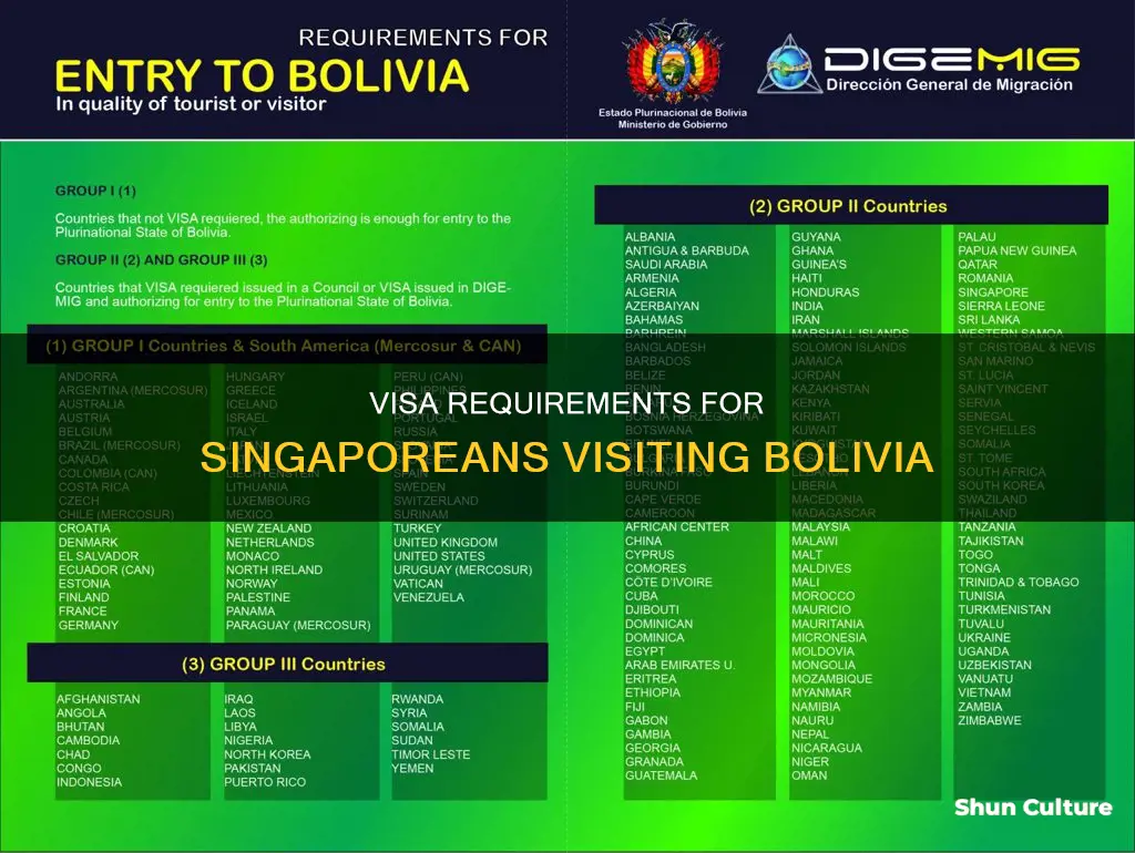 do singaporeans need visa to bolivia