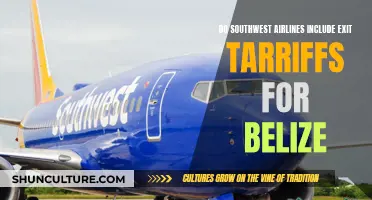 Southwest Airlines: Belize Exit Tariff Details