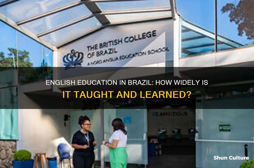 do they learn english in brazil