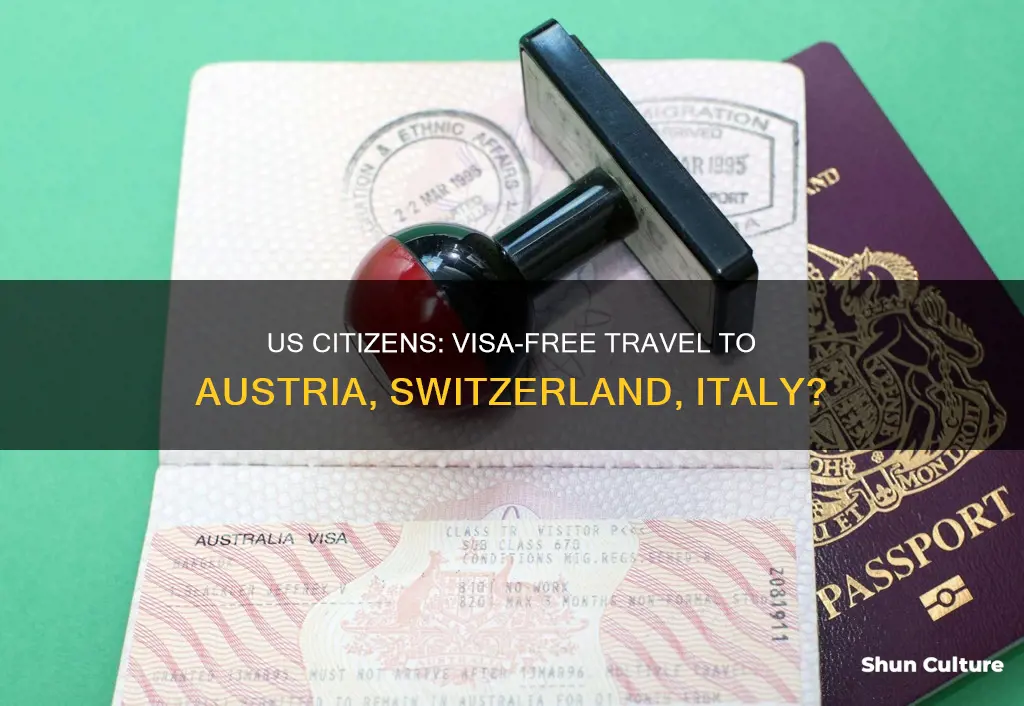 do us citizens need visa to visit austria switzerland italy