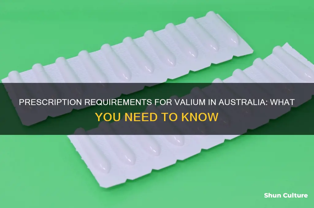 do you need a prescription for valium in australia