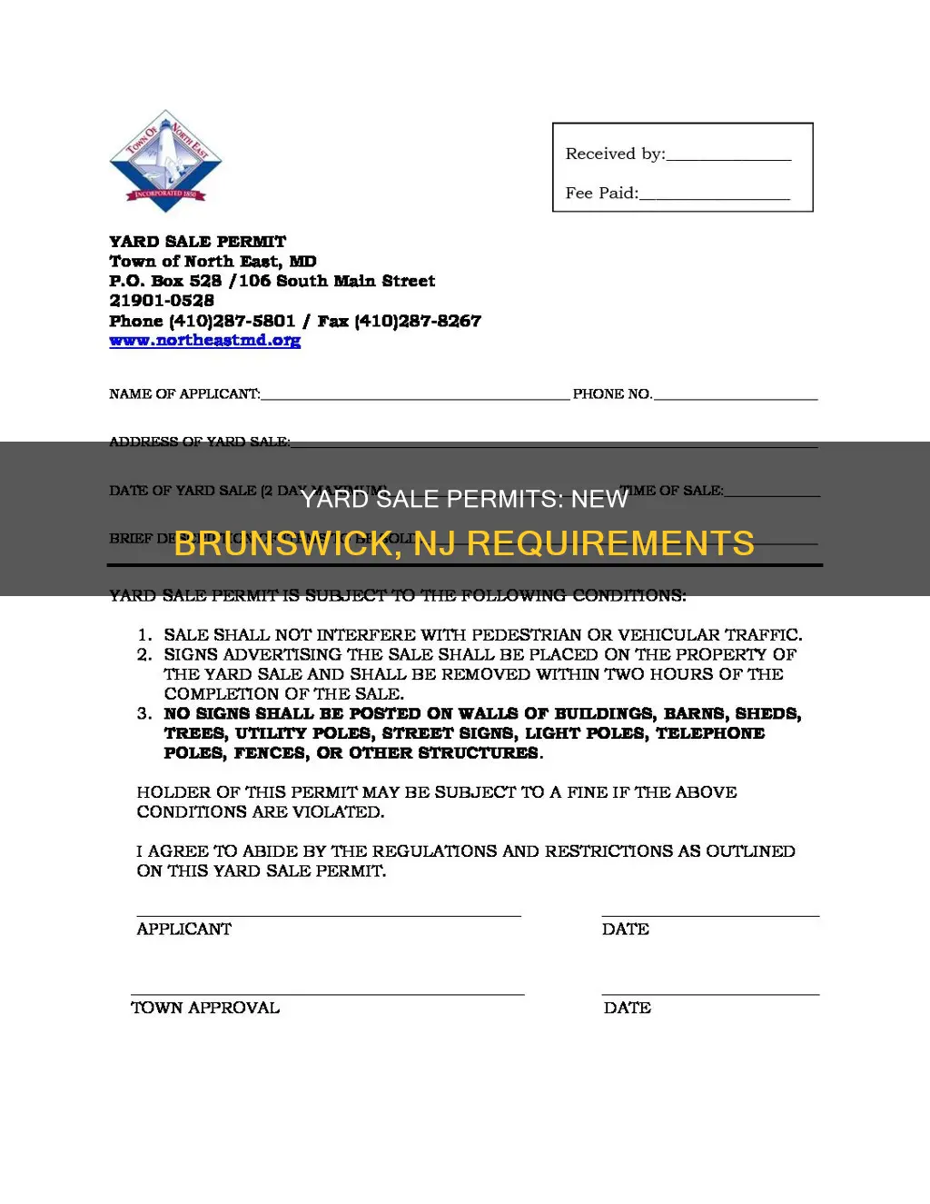 do you need a yardsale permit in new brunswick nj