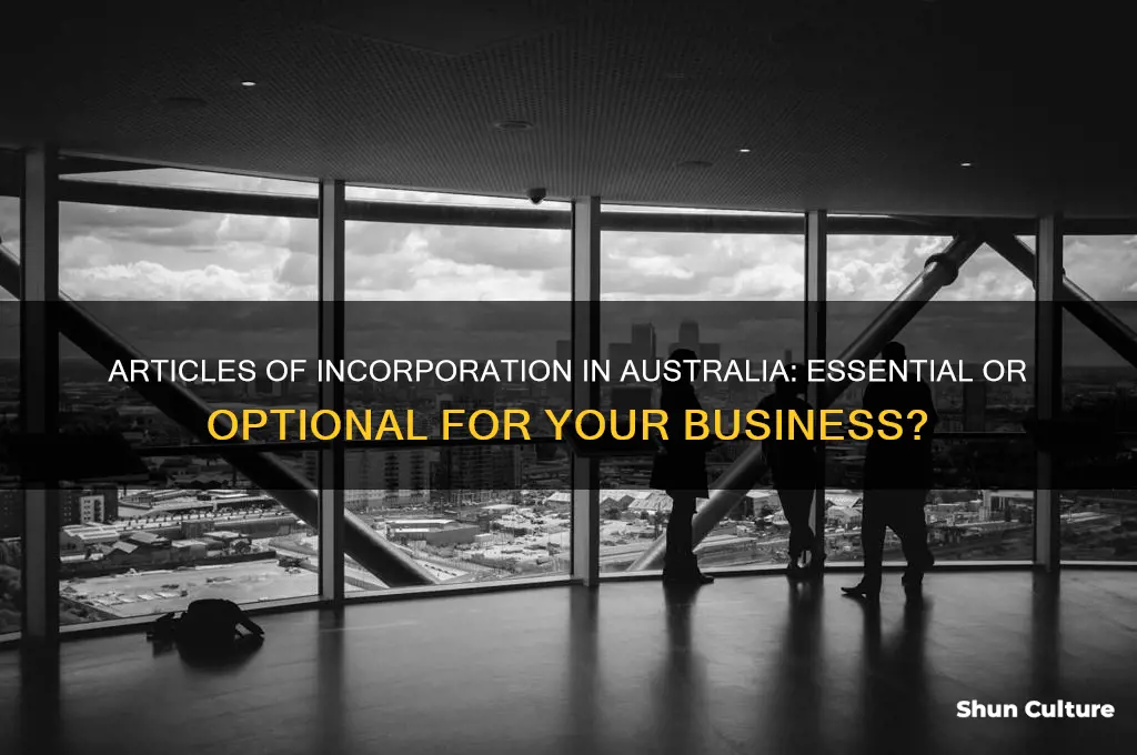 do you need articles of incorporation in australia