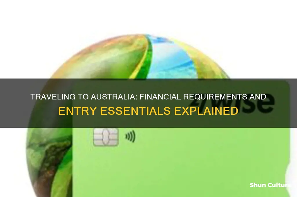 do you need money to enter australia