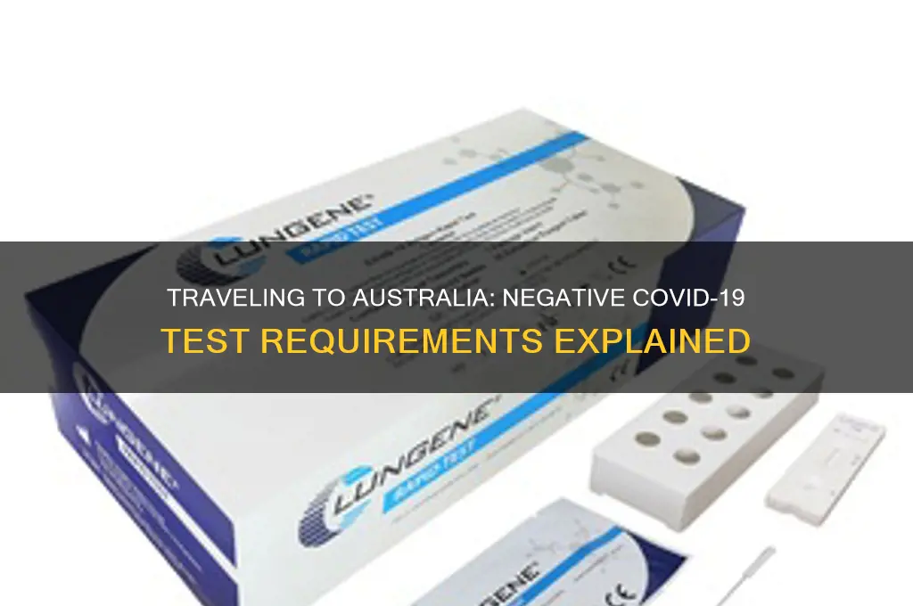 do you need negative test to enter australia
