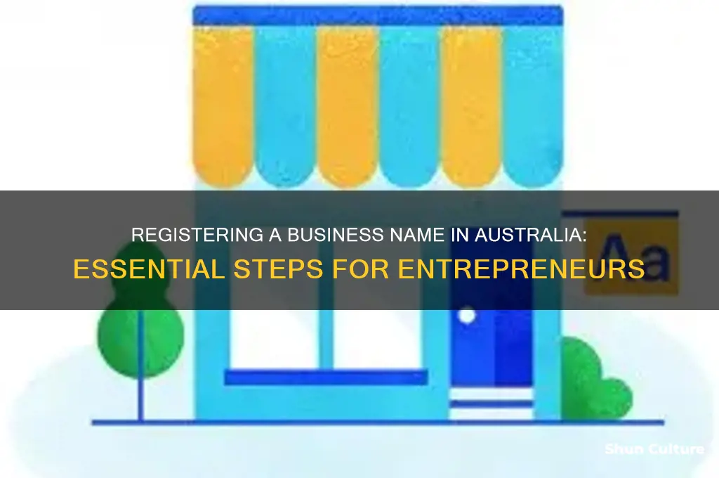 do you need to register a business name in australia