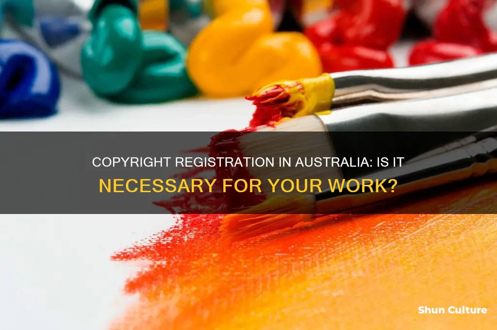 do you need to register a copyright in australia