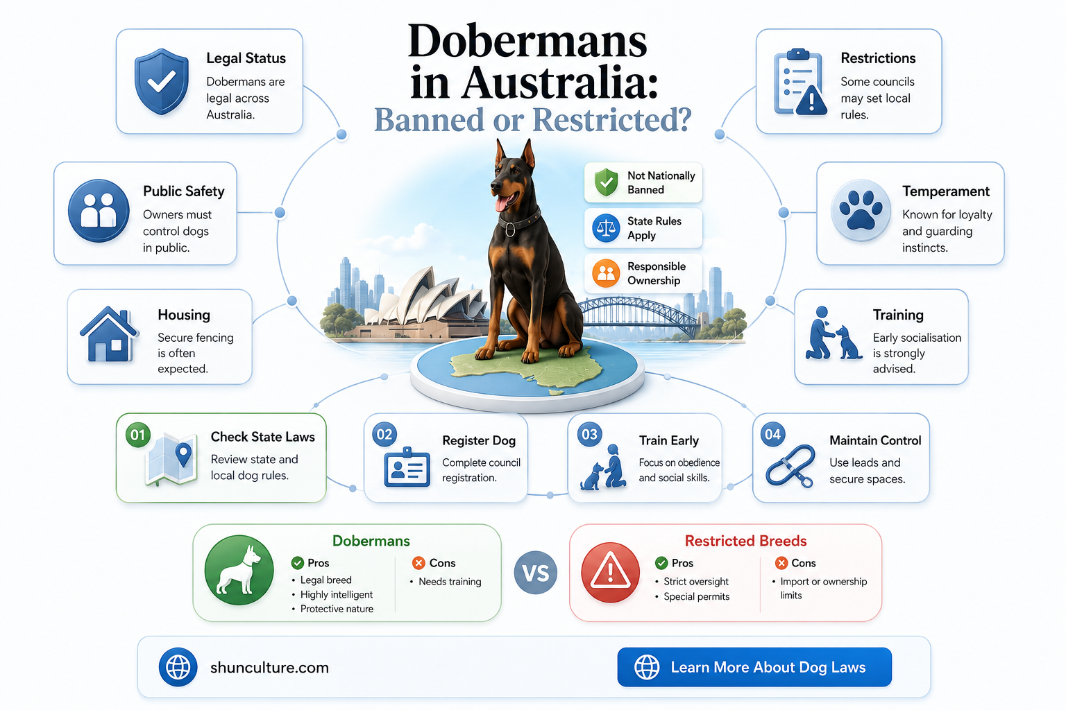 are dobermans banned in australia