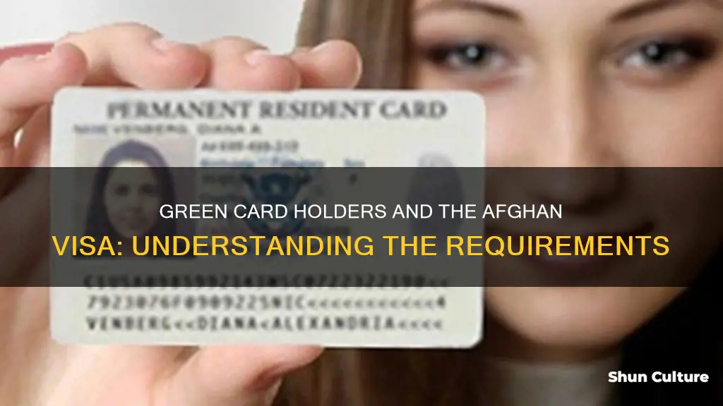 does a green card holder need a visa to afghanistan