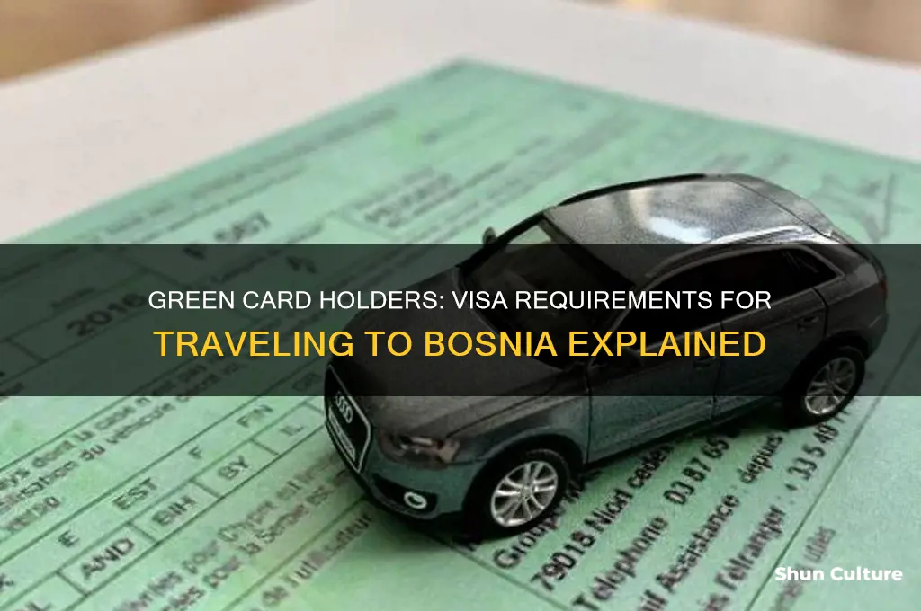 does a green card holder need a viva to bosnia