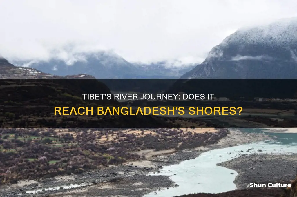 does a river in tibet flow to bangladesh