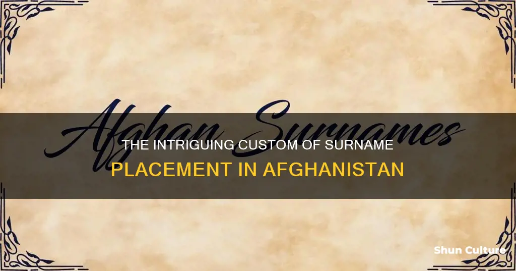 does afghanistan list sur names last