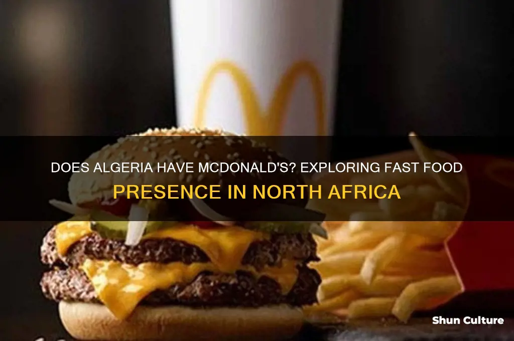 does algeria have mcdonalds