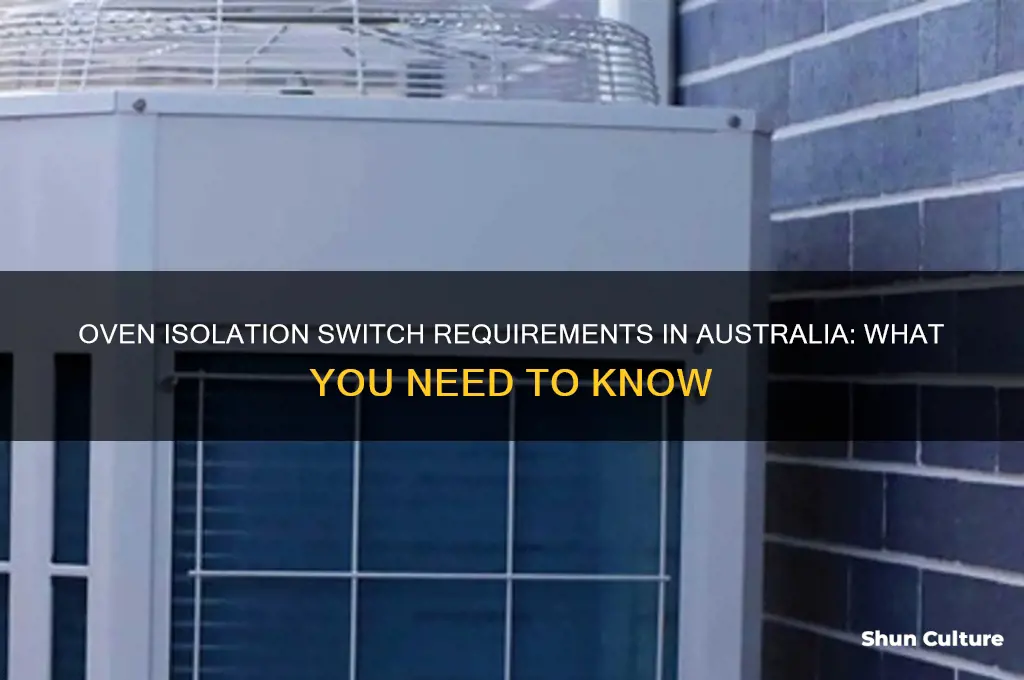 does an oven need an isolation switch australia