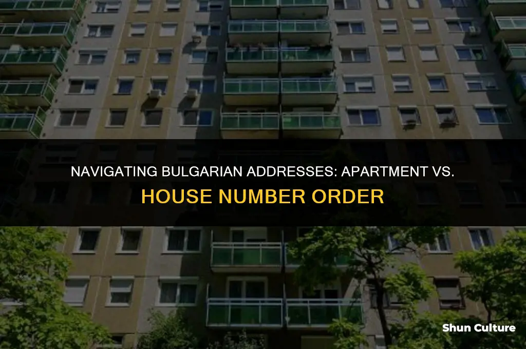 does apartment number go before house number bulgaria