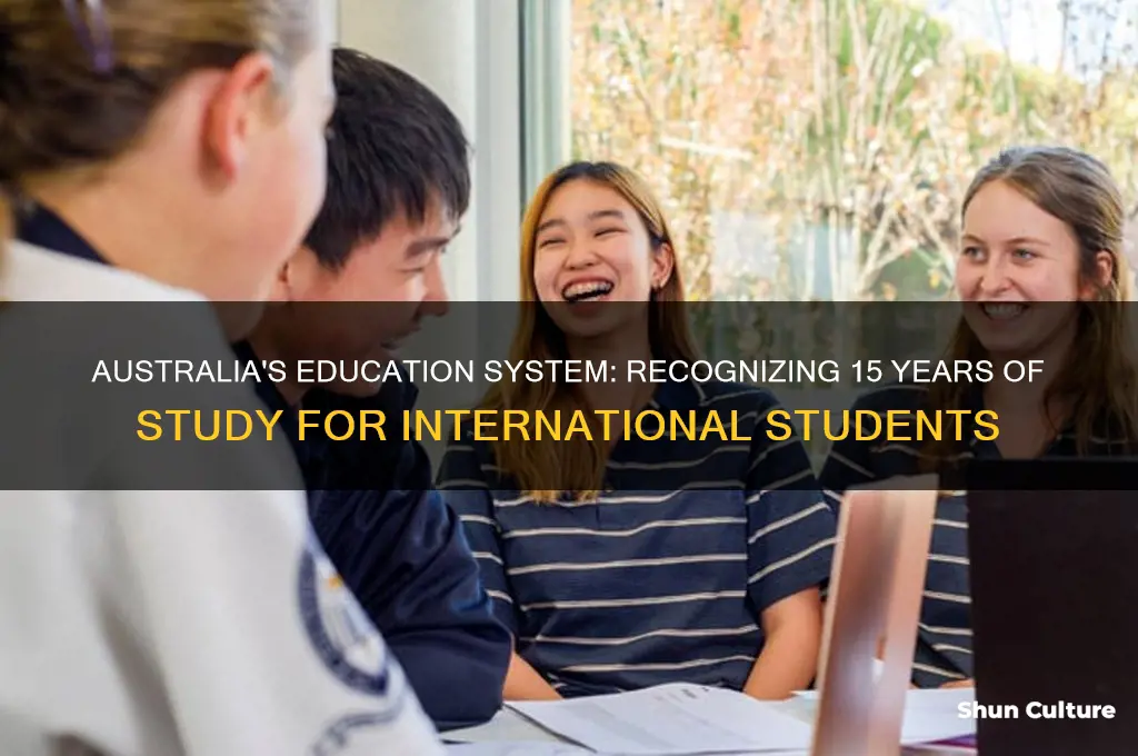 does australia accept 15 years of education