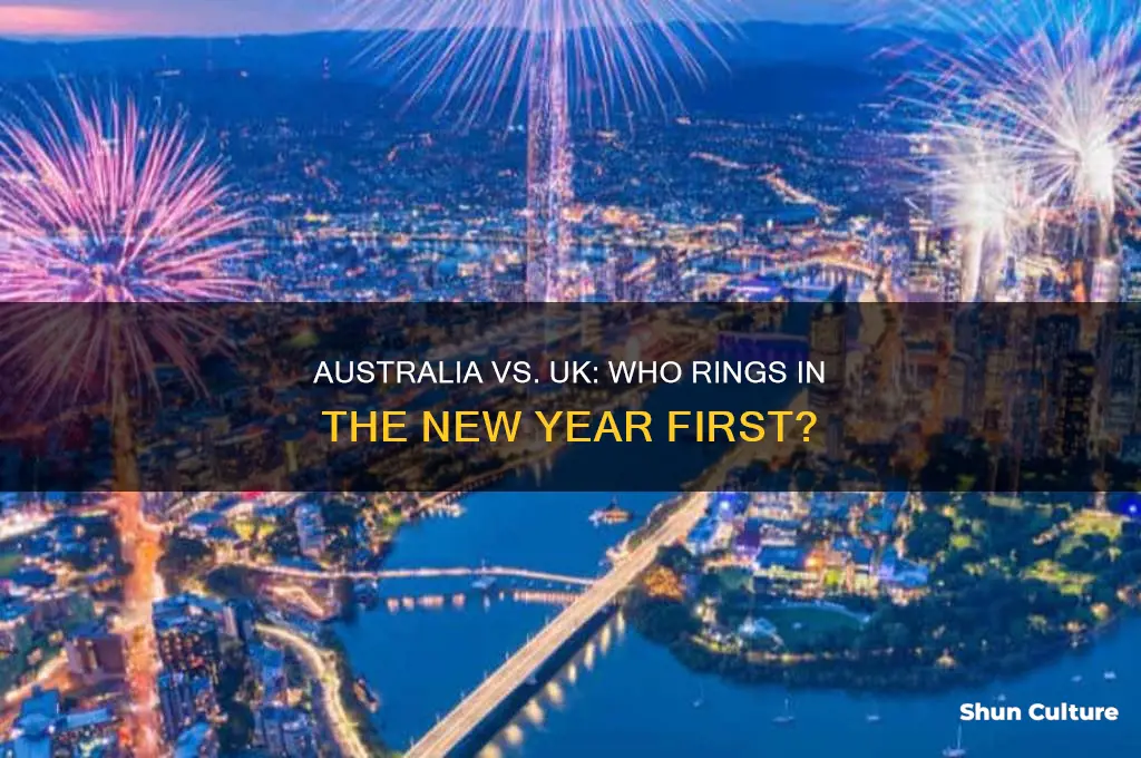 does australia celebrate new year before uk
