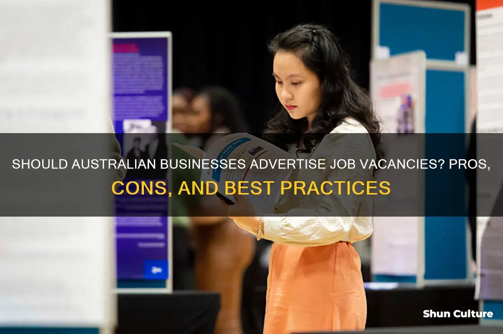 does australian business need to advertise for job vacancies