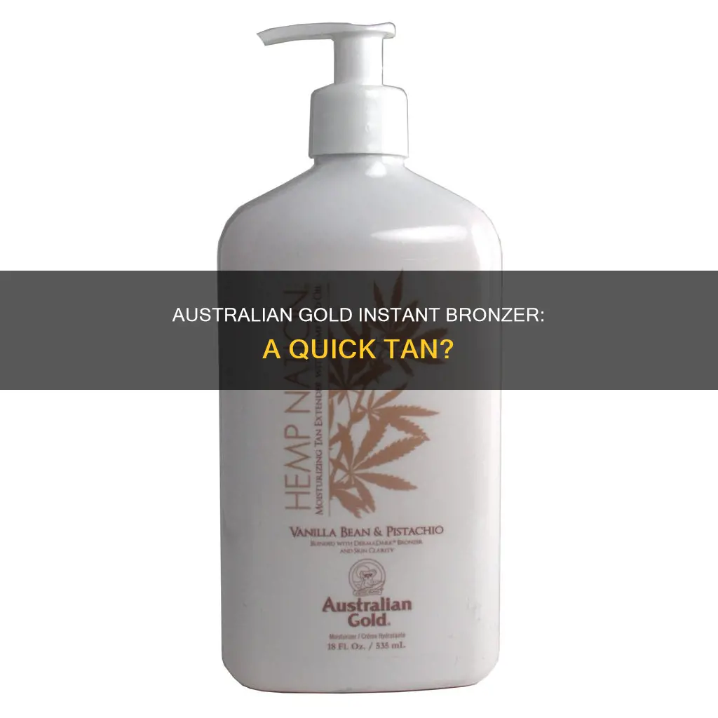 does australian gold instant bronzer make you tan