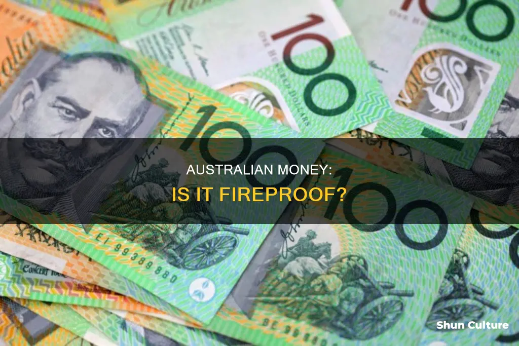 does australian money burn