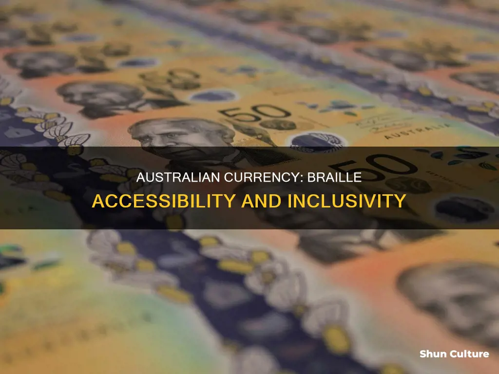 does australian money have braille