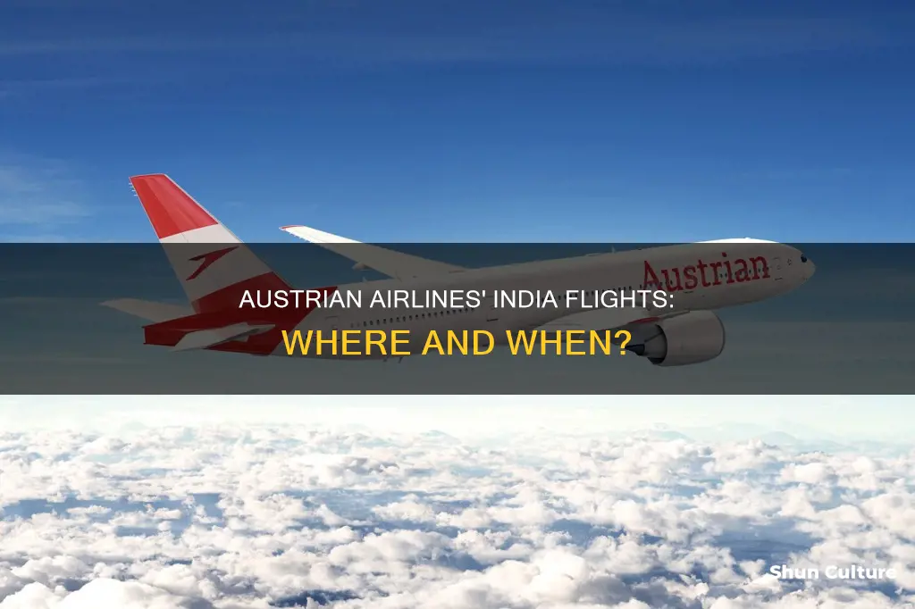 does austrian airlines fly to india