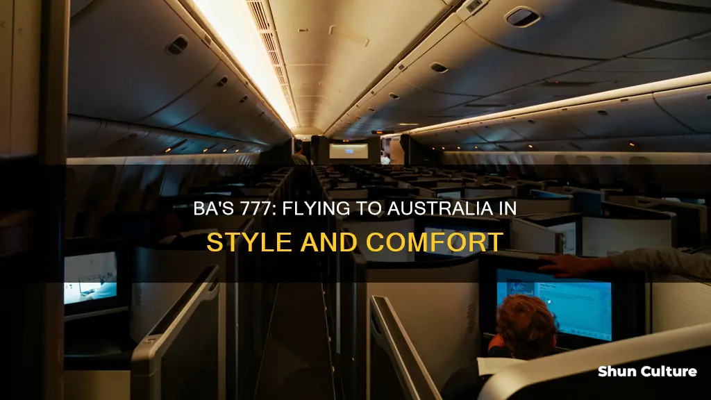 does ba fly 777 to australia