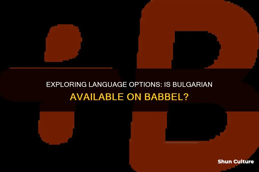 does babbel have bulgarian