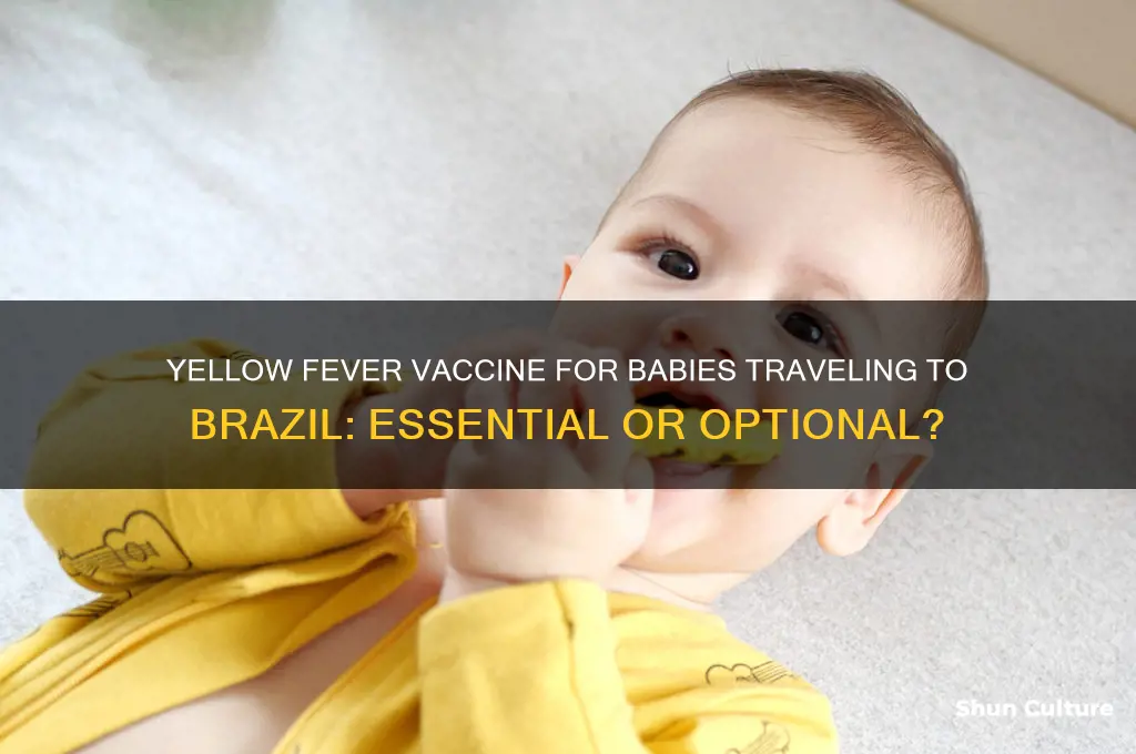 does baby need to take yellow fever vaccine for brazil