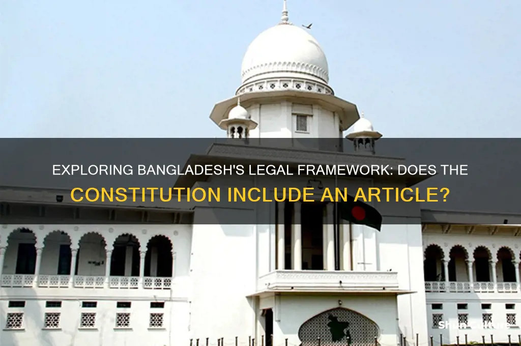 does bangladesh has article