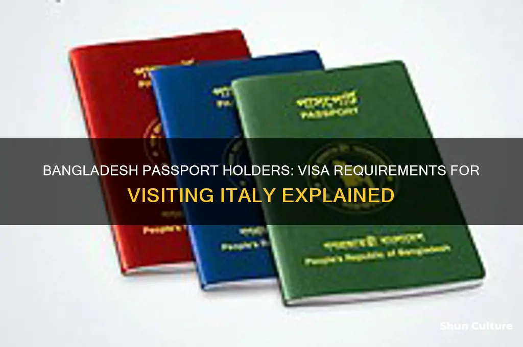 does bangladesh passport holder require a visa to visit italy