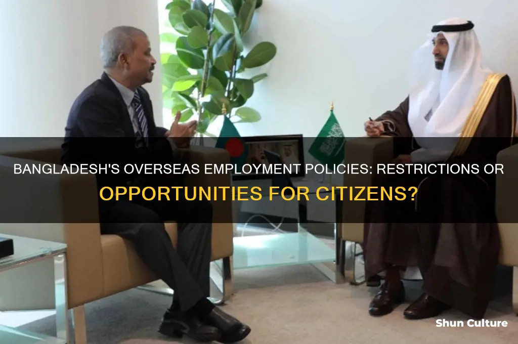 does bangladesh restrict its citizens from working overseas