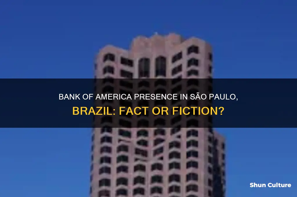 does bank of america have banks in sao paulo brazil