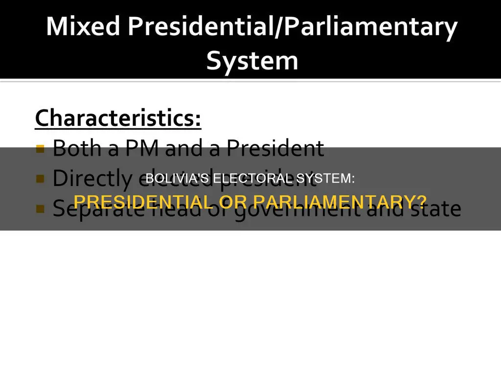 does bolivia elect through presidential or parlimentart system